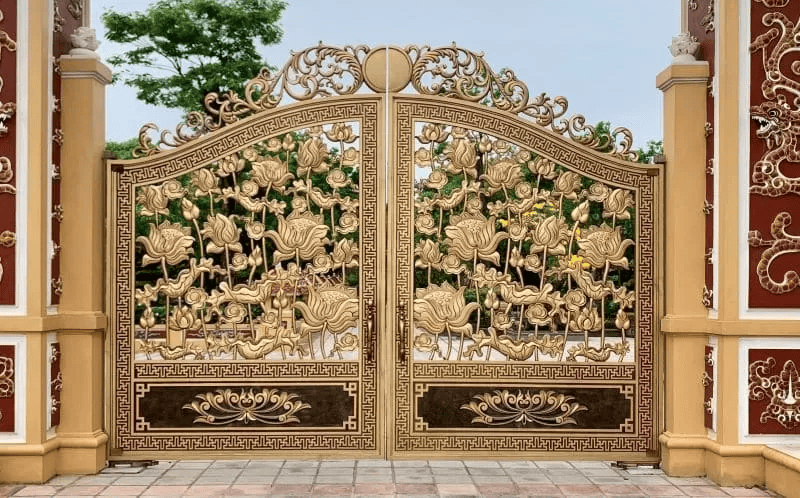 Màu sắc cổng nhà cần tương thích với thiết kế kiến trúc