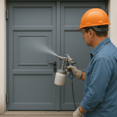 Phun lớp sơn phủ màu xám Xingfa
