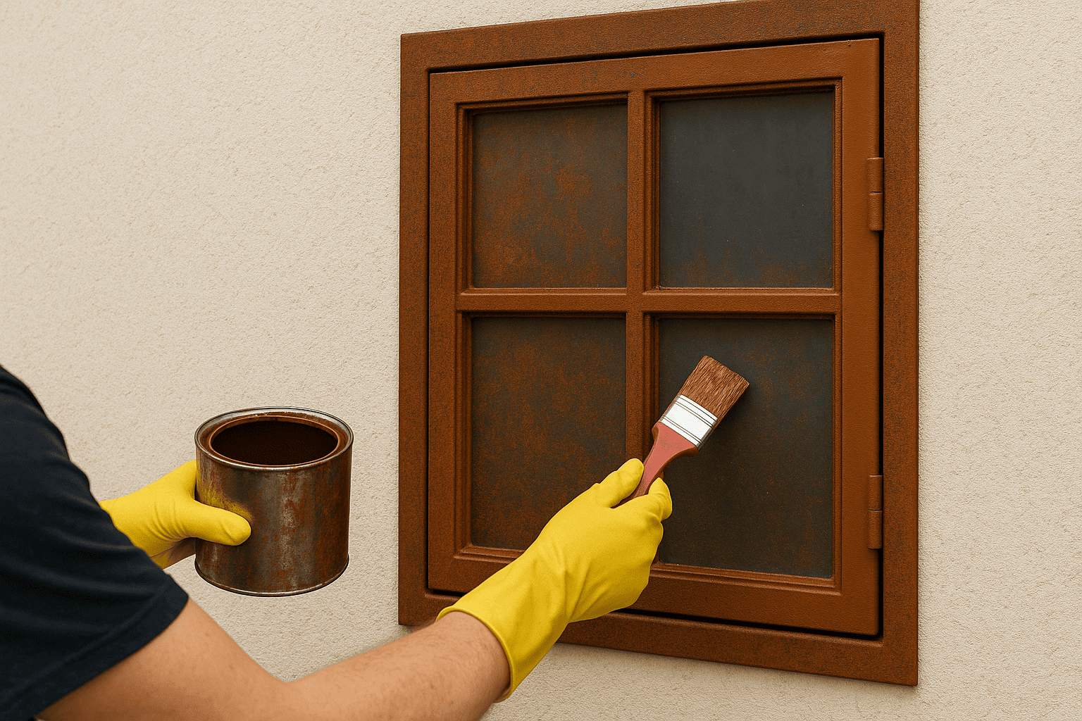 Tạo hiệu ứng rỉ sét bằng kỹ thuật thủ công